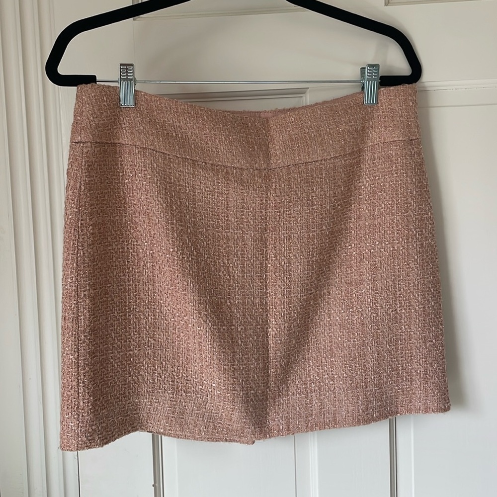 Size 10 The Limited Light Pink Tweed Miniskirt